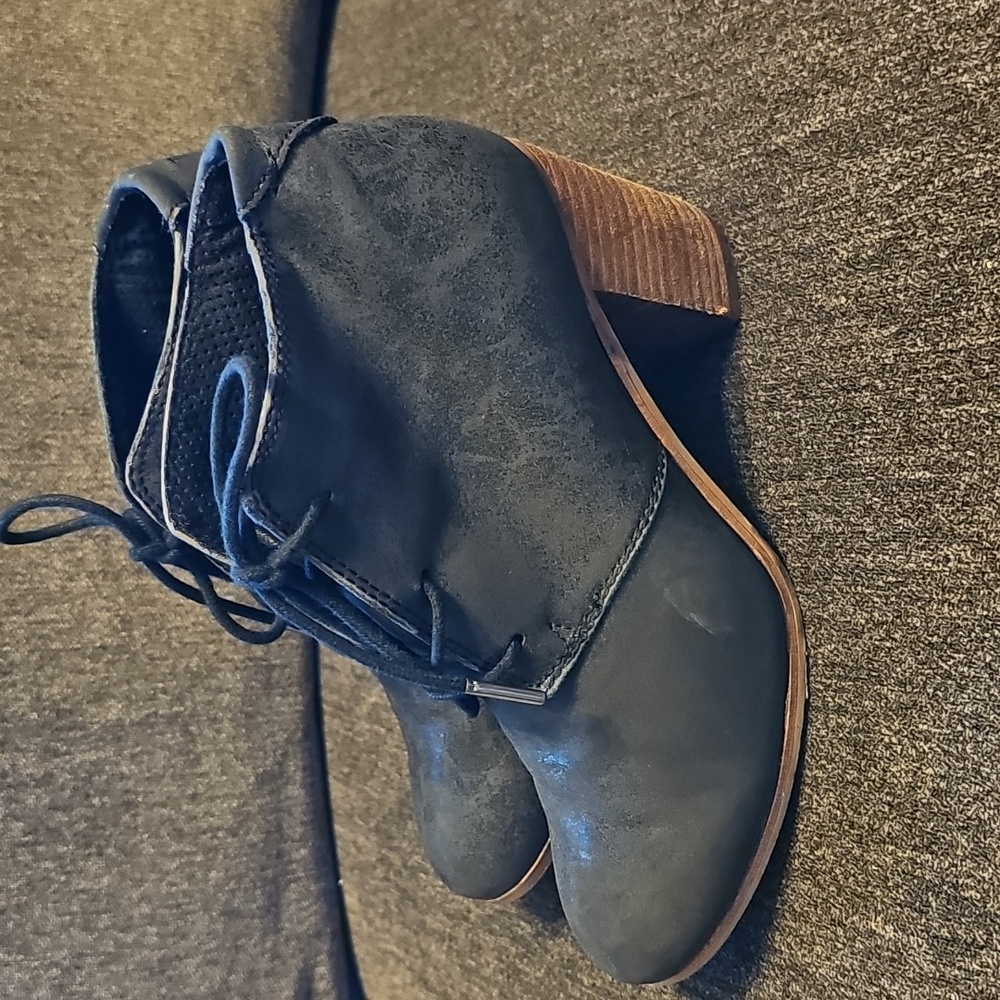 Toms Lunata Ankle Boots with Wooden Heel